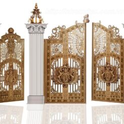 Cổng nhôm đúc phù điêu Buckingham