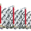 Cổng xếp inox chạy điện