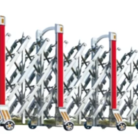 Cổng xếp inox chạy điện