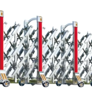 Cổng xếp inox chạy điện