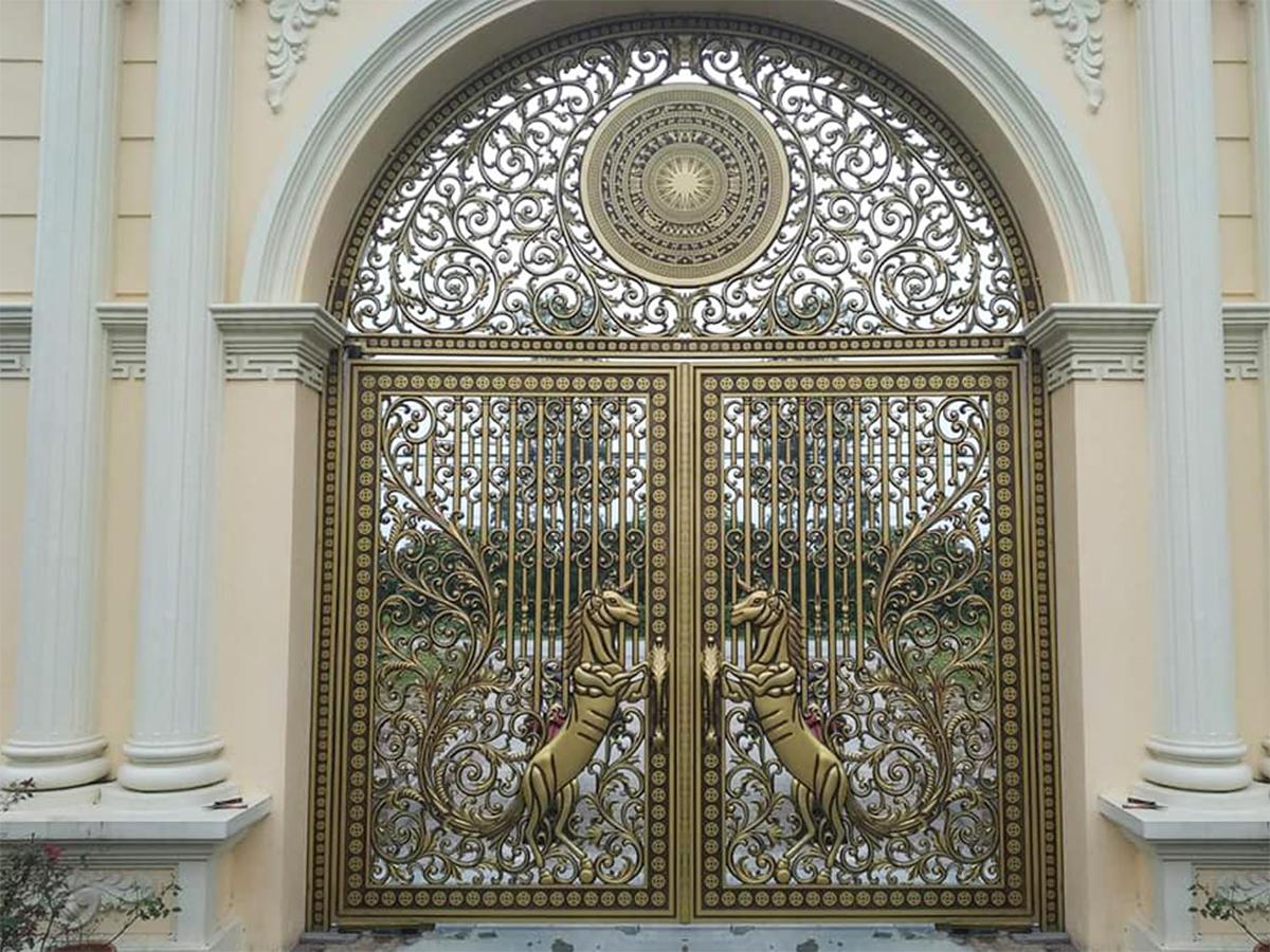 Cổng nhôm đúc, cổng nhôm đúc giá rẻ, xưởng gia công cổng nhôm đúc, cổng nhôm đúc cao cấp, Cổng nhôm đúc Mã đáo thành công