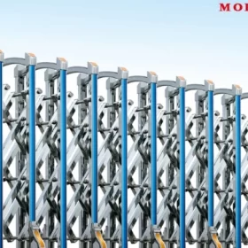 cổng xếp inox điều khiển từ xa