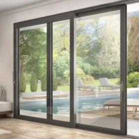 CỬA ĐI NHÔM KÍNH 3 CÁNH  NHẬP KHẨU