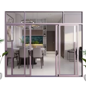 CỬA ĐI 4 CÁNH MỞ LÙA HỆ NHÔM SOCO HỆ 120