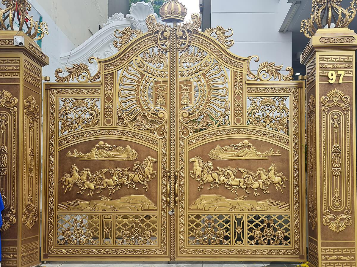 Cổng nhôm đúc, cổng nhôm đúc giá rẻ, xưởng gia công cổng nhôm đúc, cổng nhôm đúc cao cấp, Cổng nhôm đúc Mã đáo thành công