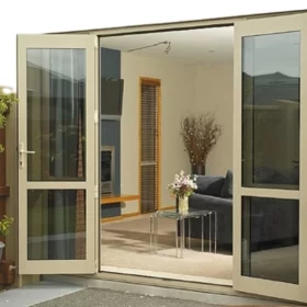 CỬA ĐI MỞ QUAY 2 CÁNH NHÔM SOCO HỆ 65