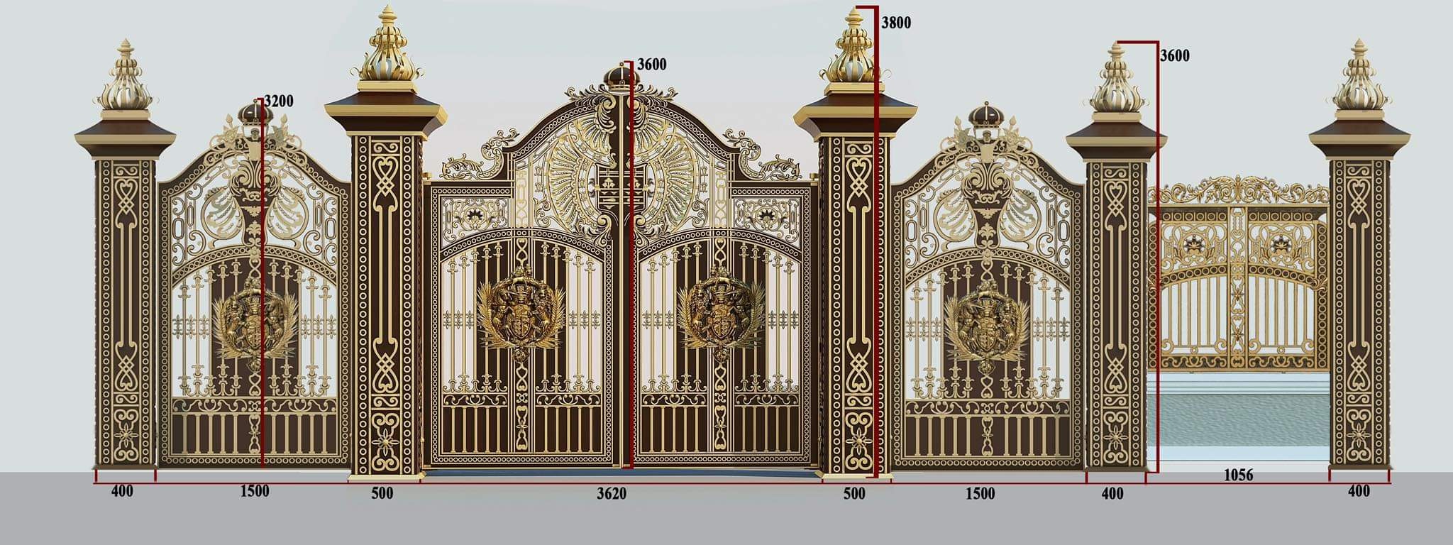 gia công cổng nhôm đúc, cổng nhôm đúc cao cấp, giá cổng nhôm đúc