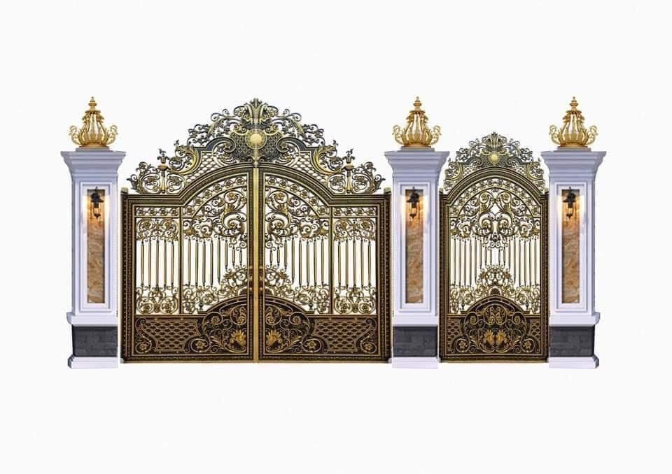 cửa cổng nhôm đúc, cổng nhôm đúc cao cấp, xưởng gia công cổng nhôm đúc