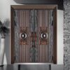 europe security steel main gate design aluminium casting double door - Cổng Thép Đúc Nhôm Châu Âu Bền Đẹp, Sang Trọng Cho Ngôi Nhà