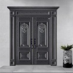 luxury new casting aluminum surface steel villa entrance door - Cửa Thép Mặt Nhôm Đúc Biệt Thự Cao Cấp, Bền Đẹp, Sang Trọng