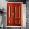 steel security door metal door single steel door entrance door - Cửa Đi Thép Vân Gỗ 2 Cánh Bền Đẹp, Sang Trọng, Giá Tốt