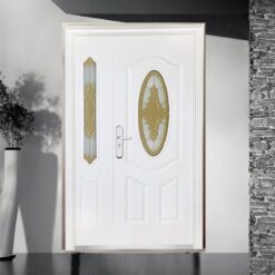 white primed metal doors american steel glass door white exterior door - Cửa Đi Pano Thép Hồ Chí Minh bền đẹp, chất lượng cao, giá tốt